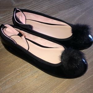 Girl’s Black Patent Leather Ballet Flats